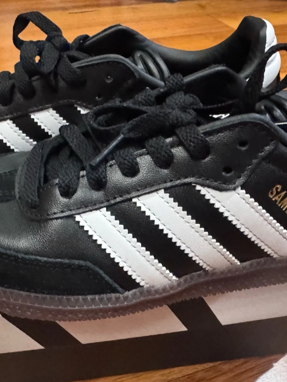 adidas Samba Black with White Stripes Sneakers